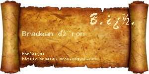 Bradean Áron névjegykártya
